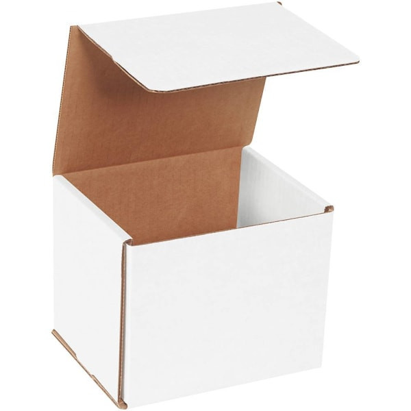Box Partners 6 X 5 X 5" White Corrugated Mailers Pkg Of 50