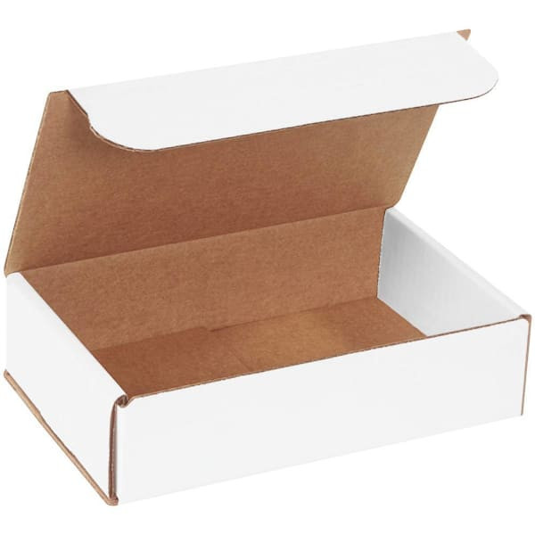 Box Partners 8 X 5 X 2" White Corrugated Mailers Package Of 50