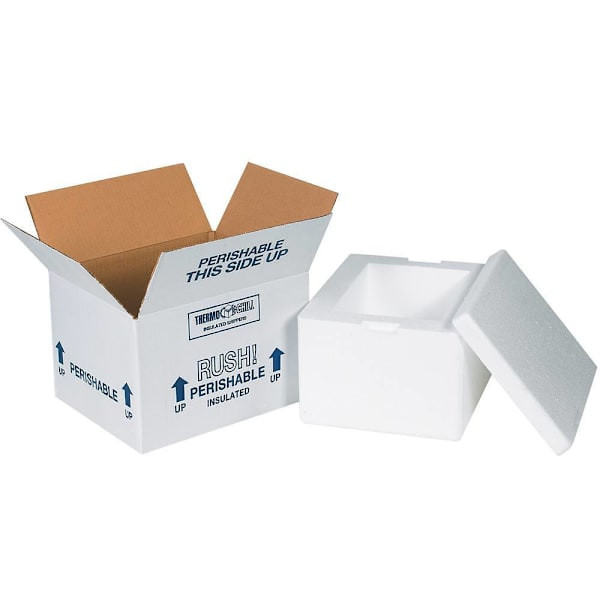Box Partners 8 X 6 X 4 1/4" Insulated Shipping Kit Cs Of 12