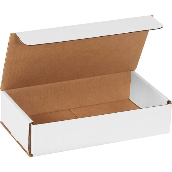 Box Partners 9 X 5 X 2" White Corrugated Mailers Pkg Of 50