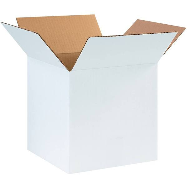 Box Partners Corrugated Boxes 10"X10"X10" White Package Of 25