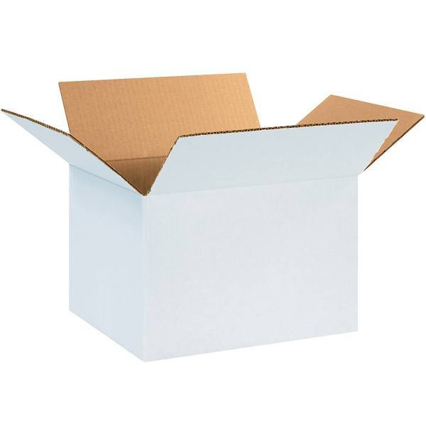 Box Partners Corrugated Boxes 12"X10"X8" White Package Of 25