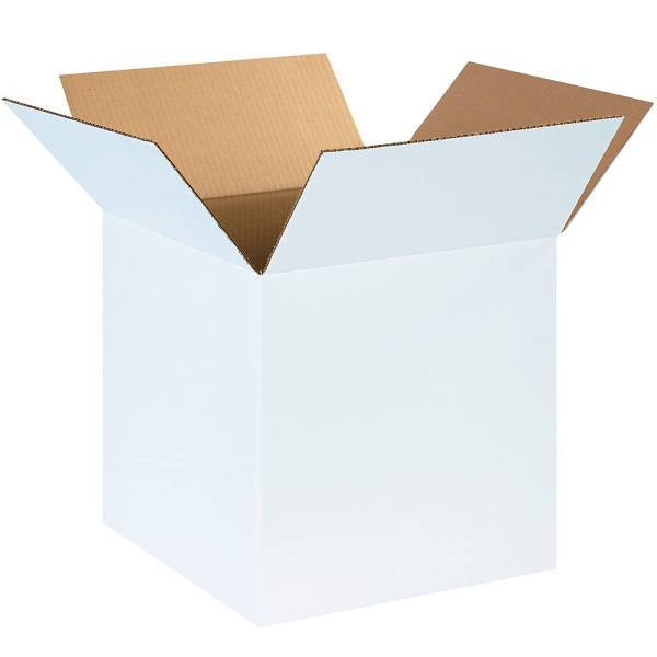 Box Partners Corrugated Boxes 14"X14"X14" White Package Of 25
