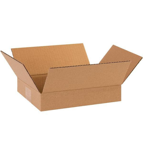 Box Partners Flat Corrugated Boxes 10"X8"X2" Kraft Package Of 25