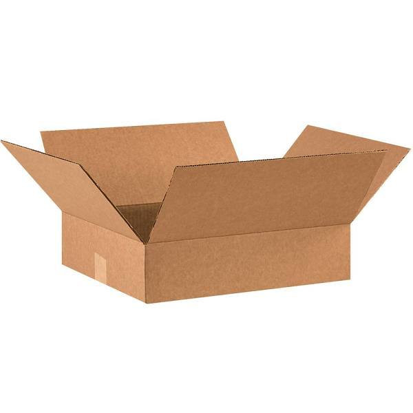 Box Partners Flat Corrugated Boxes 16"X14"X4" Kraft Package Of 25