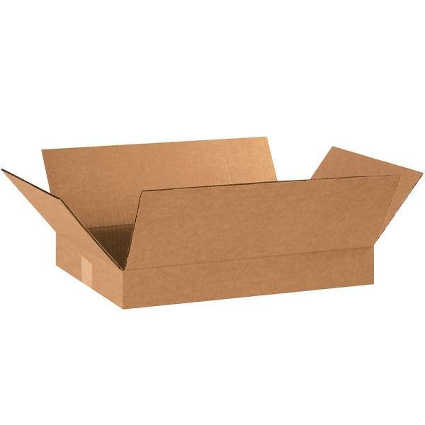 Box Partners Flat Corrugated Boxes 18"X12"X2" Kraft Package Of 25