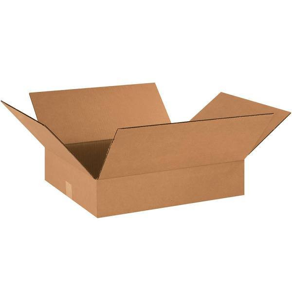 Box Partners Flat Corrugated Boxes 18"X16"X4" Kraft Package Of 25