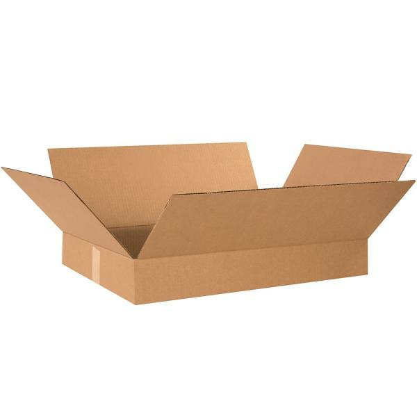 Box Partners Flat Corrugated Boxes 19"X12"X3" Kraft Package Of 25