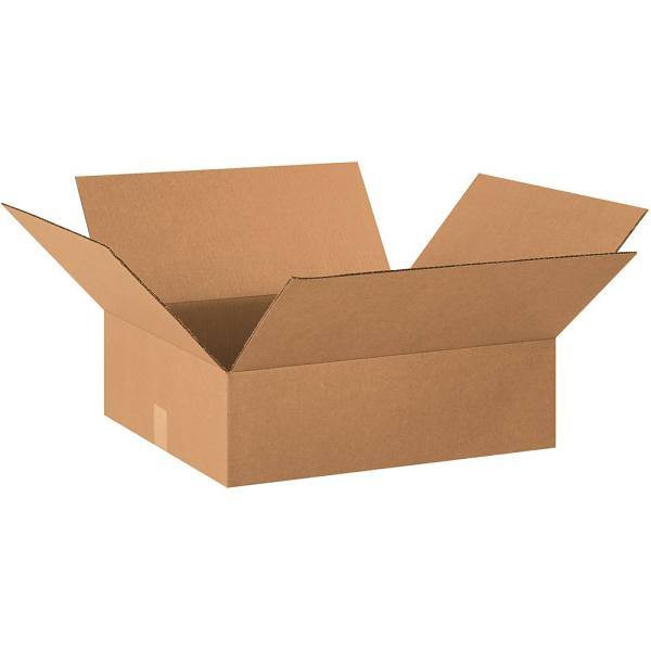 Box Partners Flat Corrugated Boxes 20"X18"X6" Kraft Package Of 25