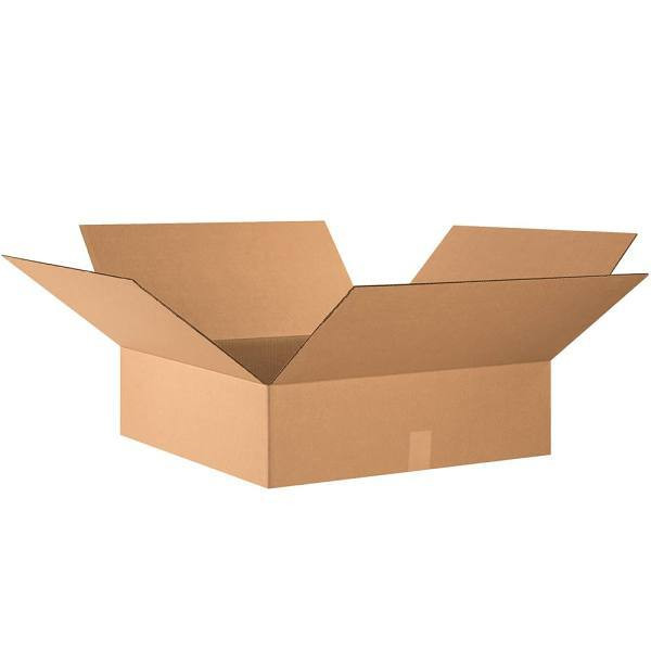 Box Partners Flat Corrugated Boxes 24"X24"X7" Kraft Package Of 10