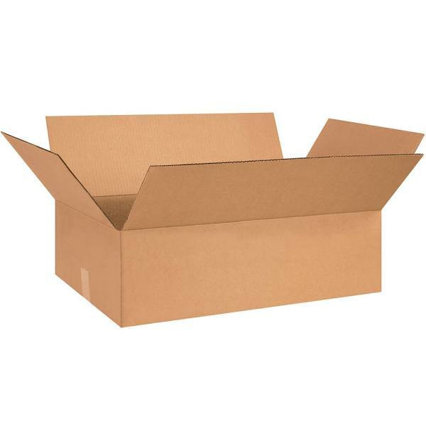 Box Partners Flat Corrugated Boxes 26"X15"X5" Kraft Package Of 20