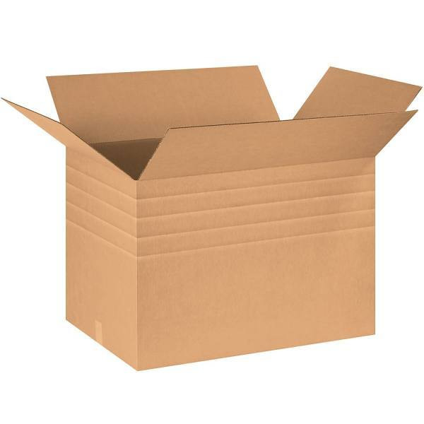 Box Partners Heavy-Duty Multi-Depth Boxes 30"X20"X20" Kraft Package Of 10