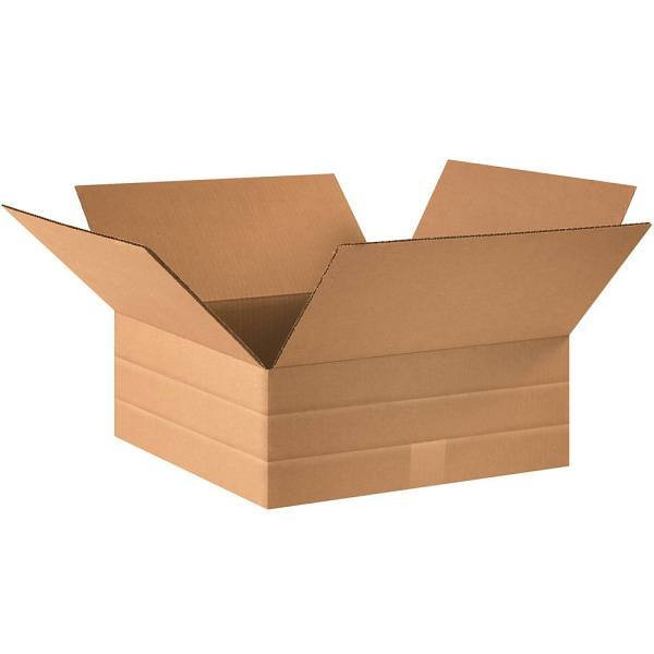 Box Partners Multi-Depth Corrugated Boxes 16"X16"X6" Kraft Package Of 25