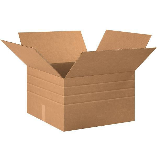 Box Partners Multi-Depth Corrugated Boxes 20"X20"X12" Kraft Package Of 15
