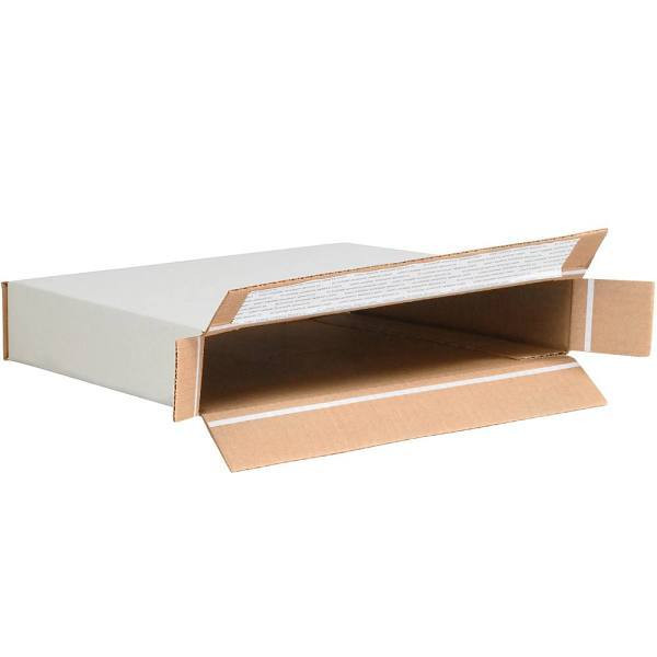 Box Partners Self-Seal Side Loading Boxes 10 7/8"X2"X12 1/4" White Package Of 25