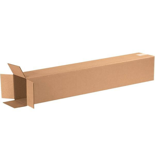 Box Partners Tall Corrugated Boxes 6"X6"X36" Kraft Package Of 25