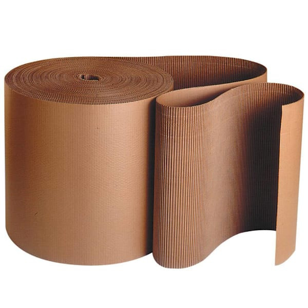 Box Partners 36" X 250' - 'B' Flute Kraft Singleface Corrugated Roll