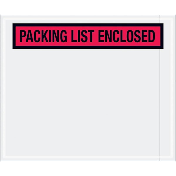 Box Partners 10 X 12" Red "Packing List Enclosed" Envelopes Cs Of 500