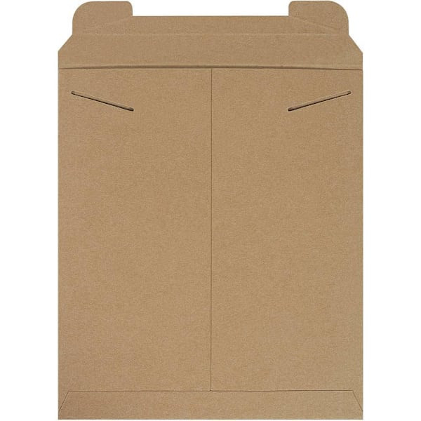 Box Partners 12 3/4x15" Kraft Stayflats? Mailers Case Of 100