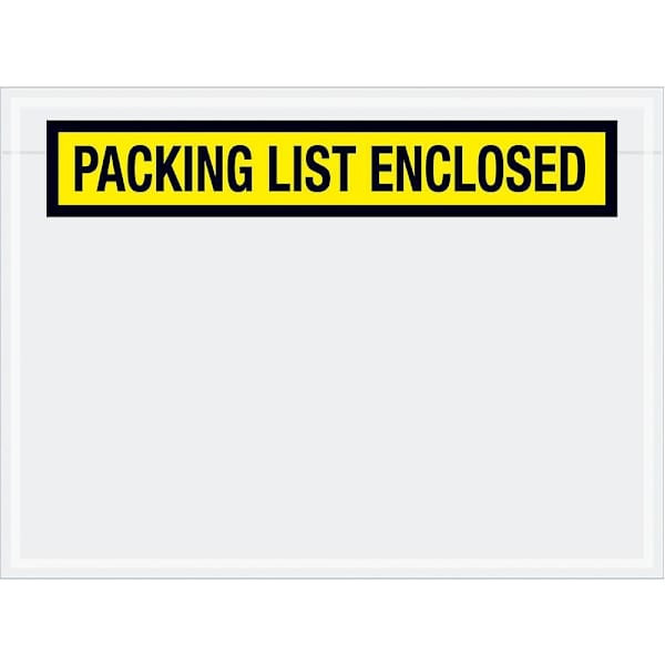 Box Partners 6 3/4 X 5" Yellow "Packing List Enclosed" Envelopes Cs Of 1000