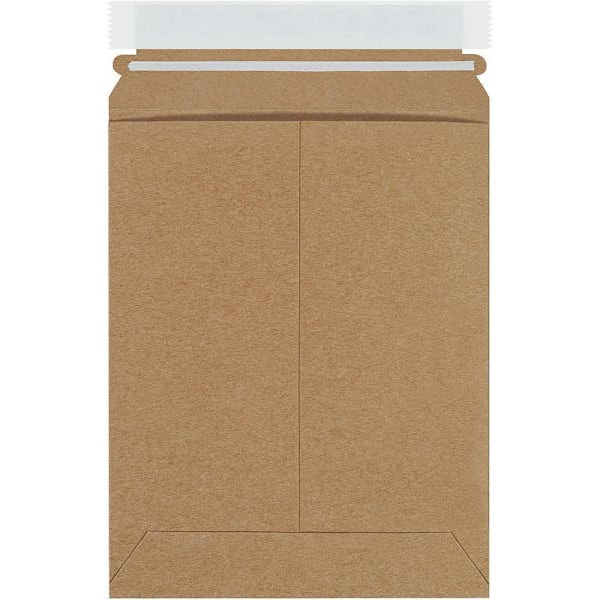 Box Partners 7x9" Kraft Self-Seal Stayflats Plus? Mailers Case Of 100