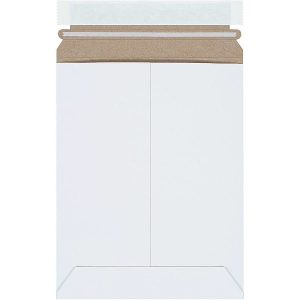 Box Partners 7x9" White Self-Seal Stayflats Plus? Mailers Case Of 100
