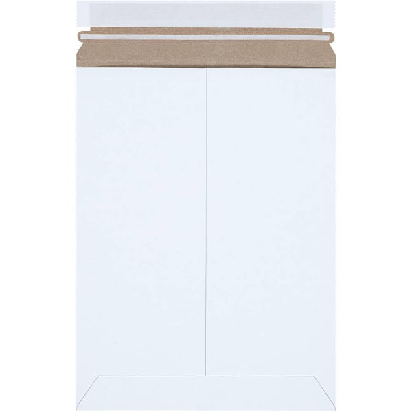 Box Partners 9 X 11 1/2" White Self-Seal Stayflats Plus Mailers Case Of 25