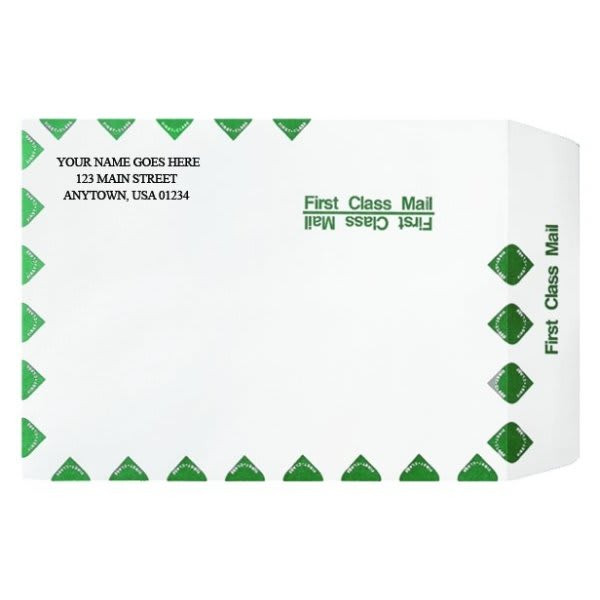 Diamond Envelopes, Peel & Seal, Green, 10 X 13