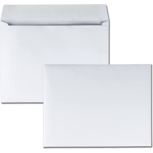 Quality Park Booklet Envelope 9"X12" Gummed Closure,white Package Of 250
