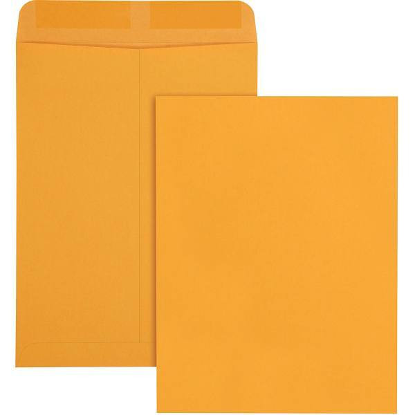 Quality Park Catalog Envelope 9"X12" Gummed Closure Kraft Package Of 100