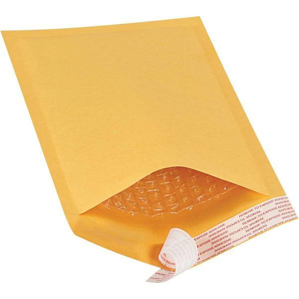 Box Partners 5x10" Kraft Freight Saver #00 Self-Seal Bubble Mailers Case Of 180