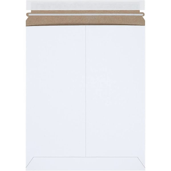 Box Partners 11 X 13 1/2" White Self-Seal Stayflats Plus Mailers Cs Of 25