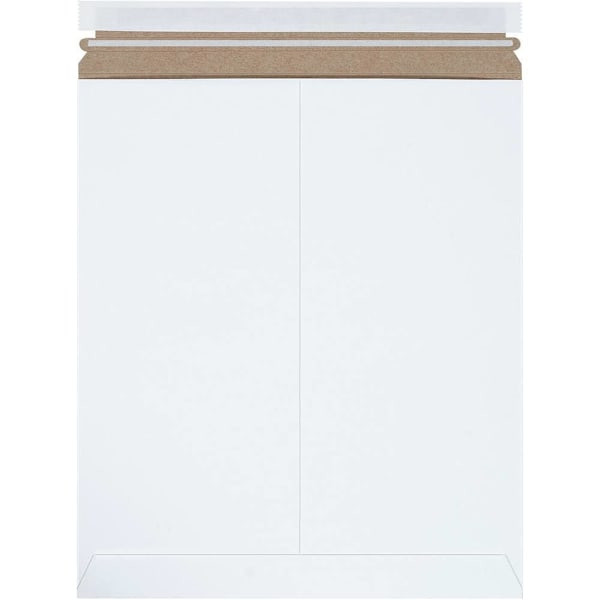 Box Partners 12 3/4 X 15" White Self-Seal Stayflats Plus Mailers Cs Of 25