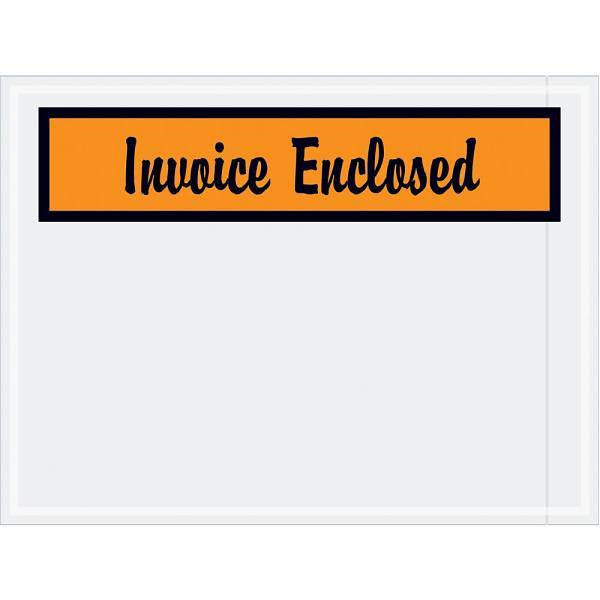 Box Partners 4 1/2 X 6" Orange "Invoice Enclosed" Envelopes Case Of 1000