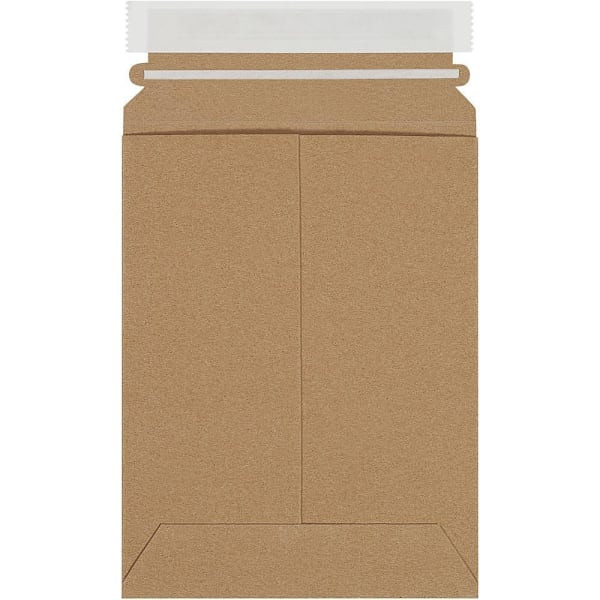 Box Partners 6 X 8" Kraft Self-Seal Stayflats Plus Mailers Cs Of 100