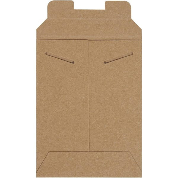 Box Partners 6 X 8" Kraft Stayflats Mailers Cs Of 100