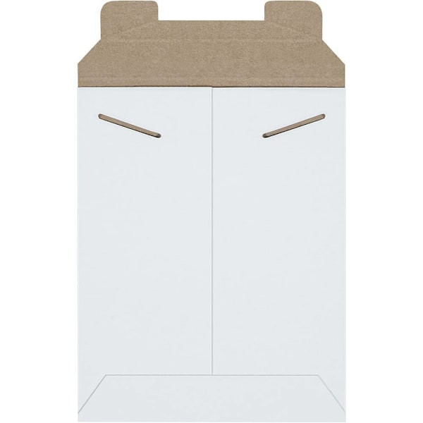 Box Partners 7 X 9" White Stayflats Mailers Cs Of 100