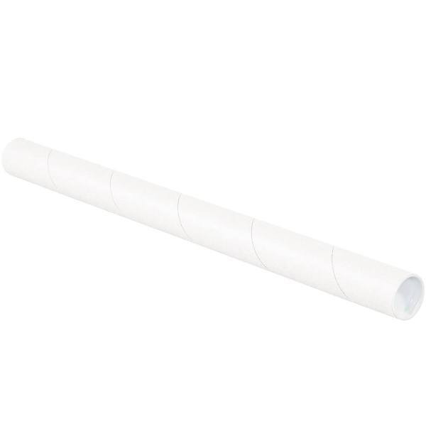 Box Partners 1 1/2 X 36" White Tubes With Caps Case Of 50