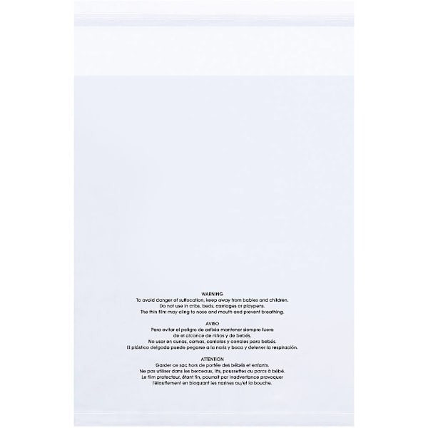 Box Partners 12 X 15" - 1.5 Mil Resealable Suffocation Warn Poly Bag Case Of 100