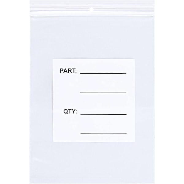 Box Partners 14x24" 4 Mil Parts Bags W/Hang Holes Case Of 250