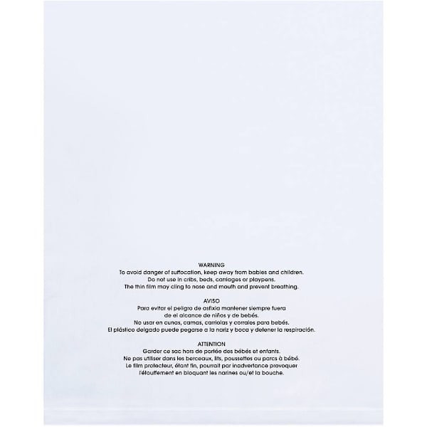 Box Partners 22 X 24" - 2 Mil Flat Suffocation Warning Poly Bags Cs Of 500