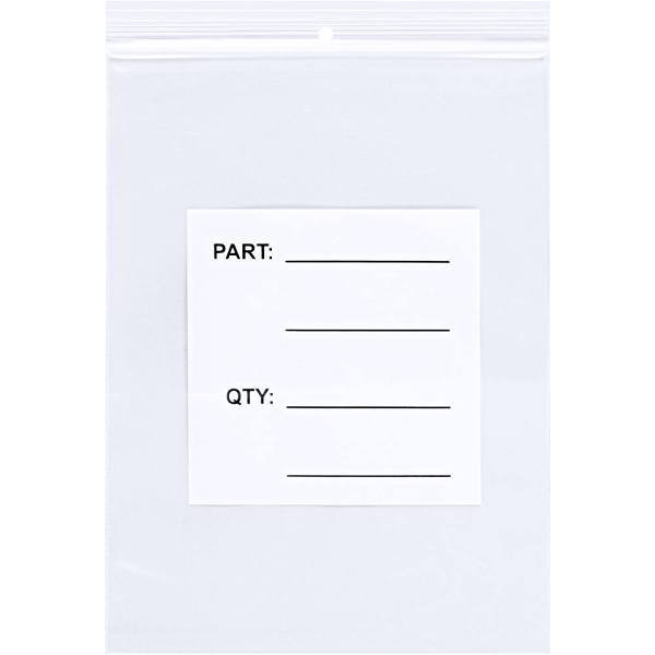 Box Partners 5 X 8" 4 Mil Parts Bags W/ Hang Holes Case Of 1000
