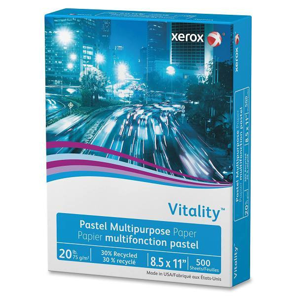 Xerox Vitality Copy 8.5"X11" 20 Lb Basis Weight Pastel Yellow Package Of 500