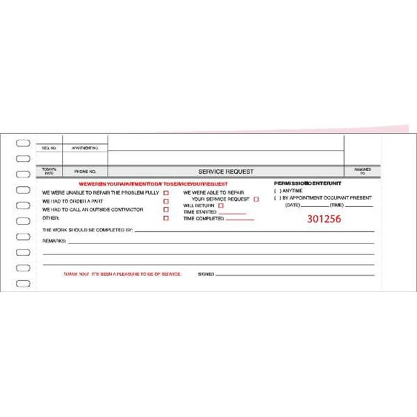 Maintenance Required Pegboard Form, Package Of 300