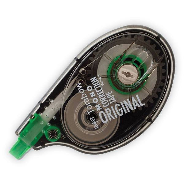 Tombow Mono Correction Tape Gray/Clear Applicator 0.17"X394" White Package Of 10