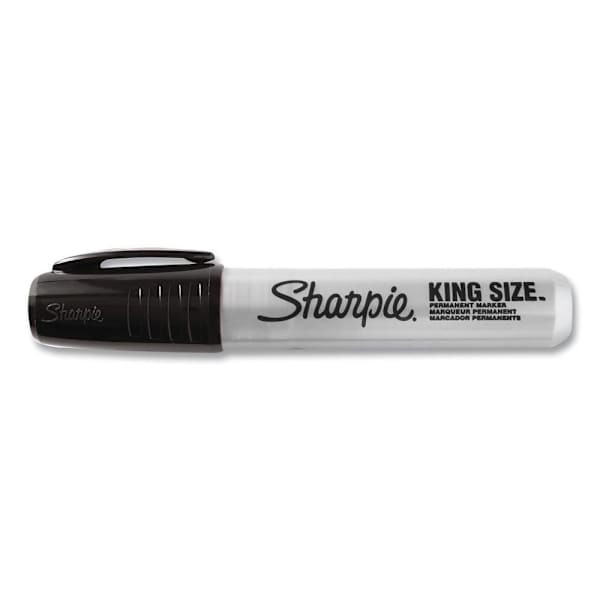 Sharpie King Size Permanent Marker Broad Chisel Tip Black Dozen Package Of 12