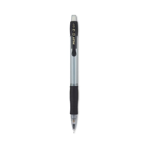 Pilot G2 Mechanical Pencil 0.7 Mm Hb #2 Clear/Black Barrel Package Of 12