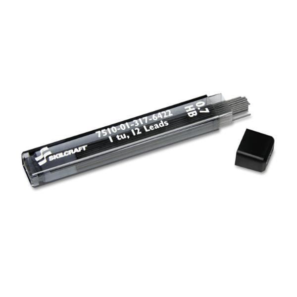 Skilcraft Lead Refill For Mechanical Pencil, 0.7 Mm, Hb, (Black) (12-Pack)
