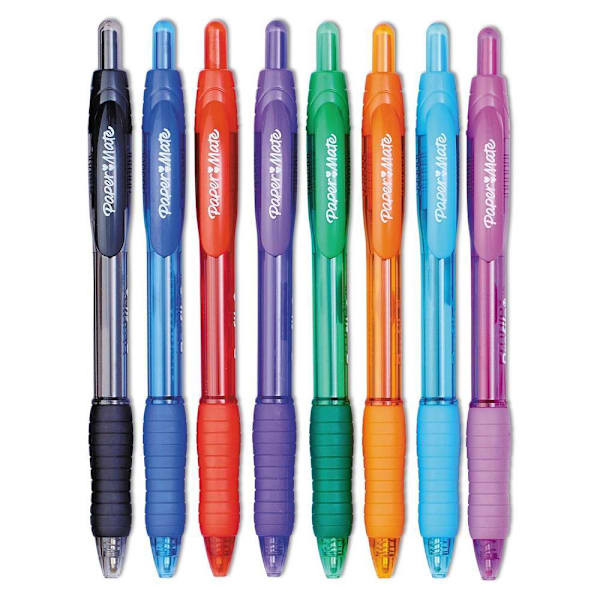 Paper Mate Profile Ballpoint Pen Bold 1.4 Mm Assorted Ink/Barrel Package Of 8