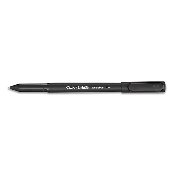 Paper Mate Write Bros. Ballpoint Pen 1 Mm Black Ink Black Brl Package Of 12